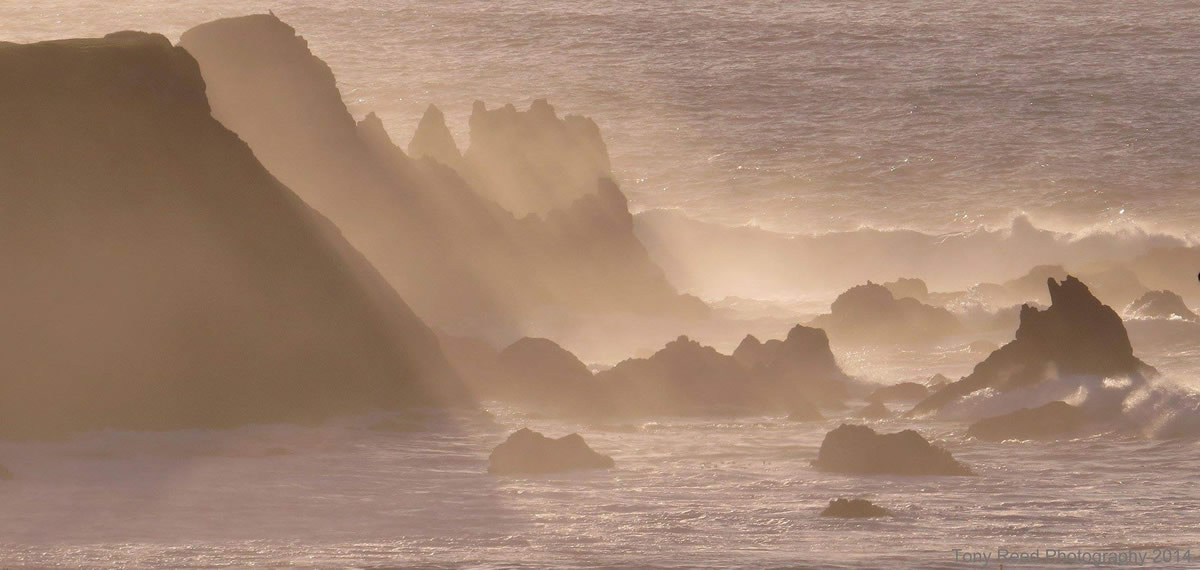 Pacific Ocean waves.