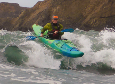 Liquid fusion Kayaking on the Pacific Ocean.